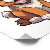 Kawaii Australian Shepherd Puppy Poster (Ecke)
