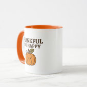 Kawaii Autumn Pumpkin Thanksgiving Tasse (Vorderseite Links)