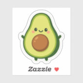 Kawaii Avocado Cartoon Sticker (Blatt)