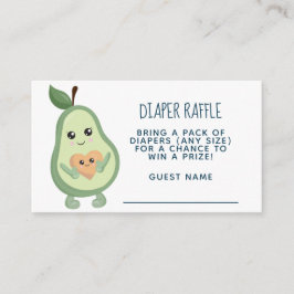 Kawaii Avocado Diaper Raffle Begleitkarte
