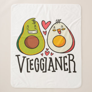 Kawaii Avocado Egg Muster Personalisiert Sherpadecke