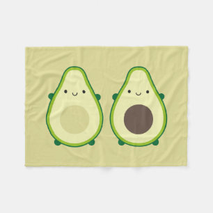 Kawaii Avocado Fleecedecke