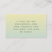 Kawaii Avocado & Guacamole Nutritionist Niedlich F Visitenkarte (Rückseite)