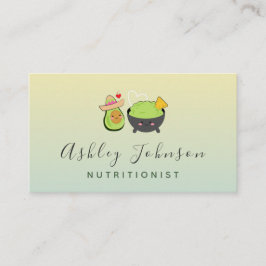 Kawaii Avocado & Guacamole Nutritionist Niedlich F Visitenkarte
