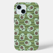 Kawaii Avocado Pattern Case-Mate iPhone Hülle (Rückseite)