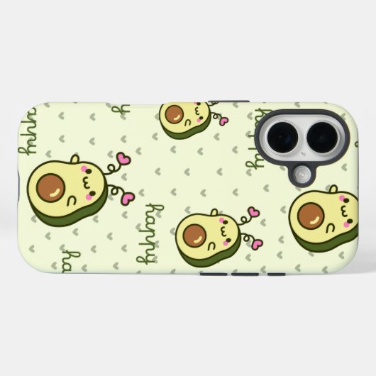 Kawaii Avocado Phone Case - CuteiPhone / iPad Case (Rückseite (Horizontal))