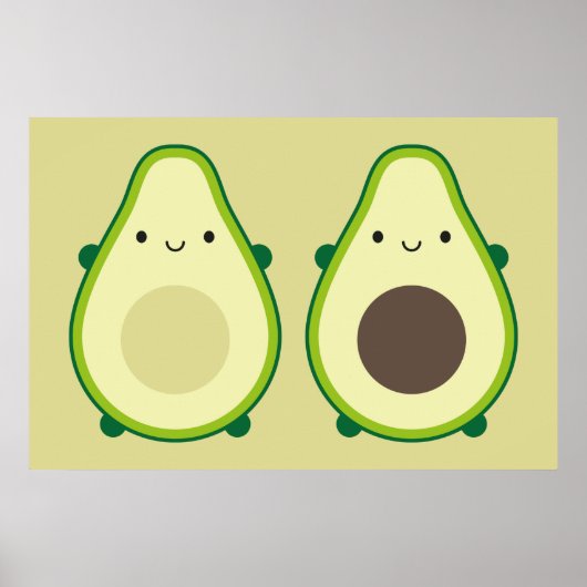 Kawaii Avocado Poster (Vorne)