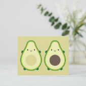 Kawaii Avocado Postkarte (Stehend Vorderseite)
