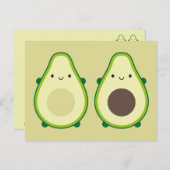 Kawaii Avocado Postkarte (Vorne/Hinten)