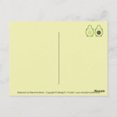 Kawaii Avocado Postkarte (Rückseite)