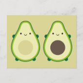 Kawaii Avocado Postkarte (Vorderseite)