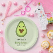 Kawaii Avocado Pregnant Baby Shower Niedlich Minim Pappteller (Party)