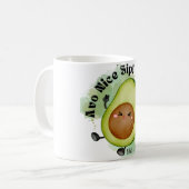 Kawaii Avocado Tasse - Niedlich & glücklich Design (Vorderseite Links)