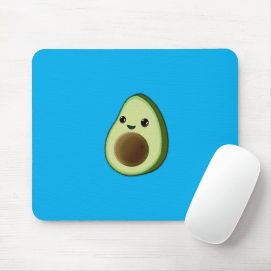 Kawaii Avocado Zeichne Custom Blue Mousepad (Mit Mouse)
