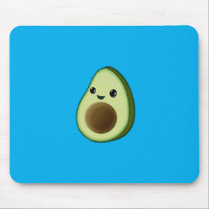 Kawaii Avocado Zeichne Custom Blue Mousepad