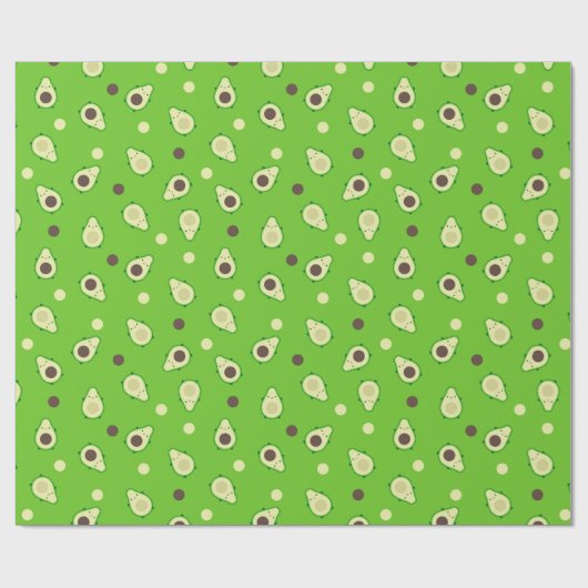 Kawaii Avocados Geschenkpapier (Flach)