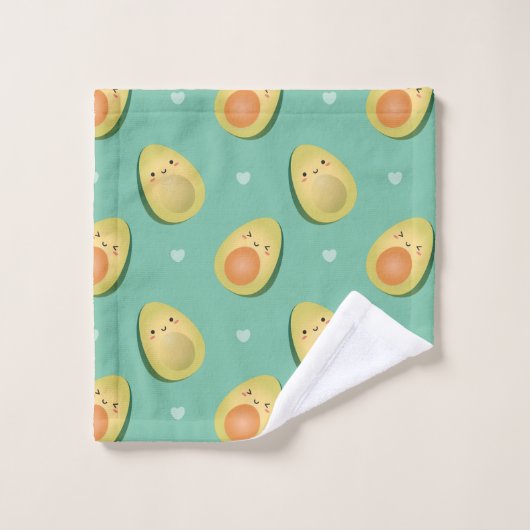 Kawaii Avocados Vermeiden wir Pattern Badhandtuch Set (Waschlappen)