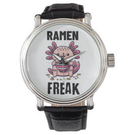 Kawaii Axalotl aß Ramen Armbanduhr