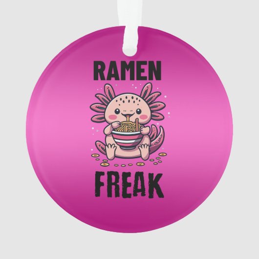 Kawaii Axalotl aß Ramen Ornament (Rückseite)