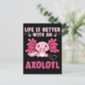 Kawaii Axolotl Amphibian Lover Postkarte (Stehend Vorderseite)