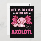 Kawaii Axolotl Amphibian Lover Postkarte (Vorne/Hinten)