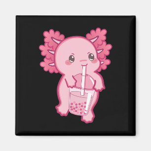 Kawaii Axolotl Boba Bubble Tea Teen Teen Girl Kind Magnet