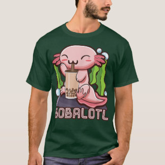 Kawaii Axolotl Bubble Tea Girls Bubble Teft Wo T-Shirt