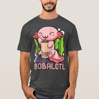 Kawaii Axolotl Bubble Tea Girls Bubble Teft Wo T-Shirt