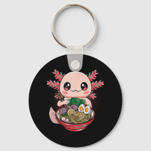 Kawaii Axolotl Eating Ramen Noodles Anime Gift Gif Schlüsselanhänger