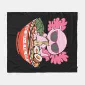 Kawaii Axolotl Eating Ramen Noodles Anime Girls Te Fleecedecke (Vorderseite (Horizontal))