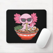 Kawaii Axolotl Eating Ramen Noodles Anime Girls Te Mousepad (Mit Mouse)
