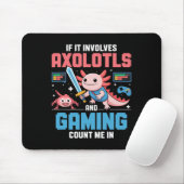 Kawaii Axolotl Gamer-Shirt für Jungen Mädchen Anim Mousepad (Mit Mouse)