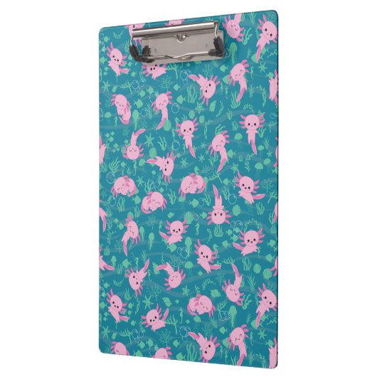 Kawaii Axolotl im Ocean Clipboard Klemmbrett (Links)