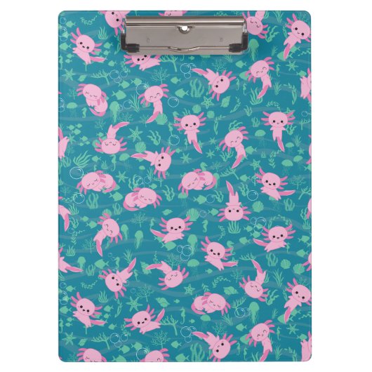 Kawaii Axolotl im Ocean Clipboard Klemmbrett (Vorderseite)