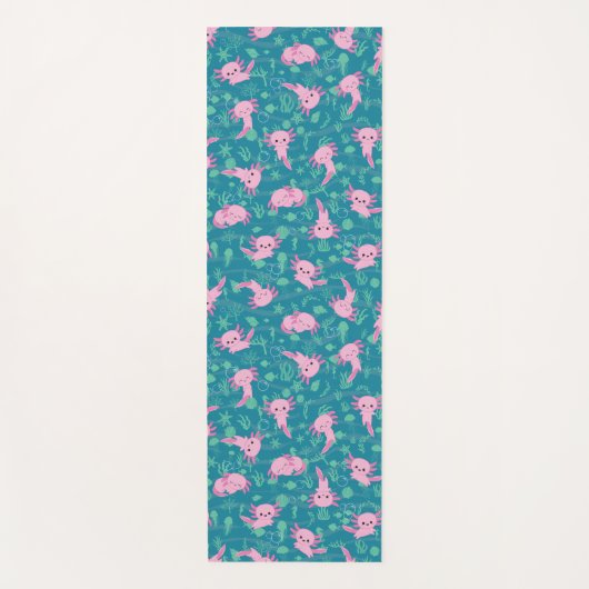 Kawaii Axolotl im Ocean Yoga Mat Yogamatte (Vorderseite)