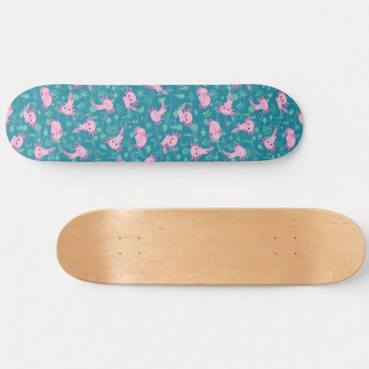 Kawaii Axolotl im Ozeanskateboard Skateboard (Horizontal)