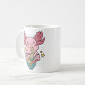 Kawaii Axolotl isst Ramen Kaffeetasse (Vorderseite Links)