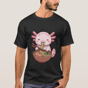 Kawaii Axolotl isst Ramen T-Shirt