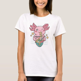 Kawaii Axolotl isst Ramen T-Shirt