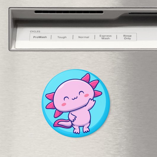 Kawaii Axolotl Magnet (In Situ (Geschirrspüler))