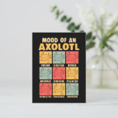 Kawaii Axolotl Mood Amphibian Joke Postkarte (Stehend Vorderseite)