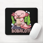 Kawaii Axolotl Niedlich Boba T-Shirt Bubble Tee An Mousepad (Mit Mouse)
