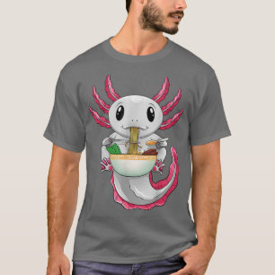 Kawaii Axolotl Otaku Japanischer Anime Ramen Noodl T-Shirt