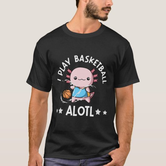 Kawaii Axolotl Pun Funny I Play Sketll Alotl T-Shirt (Vorderseite)