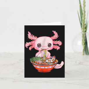 Kawaii Axolotl Ramen Food Japanisch Funny Graphen  Karte