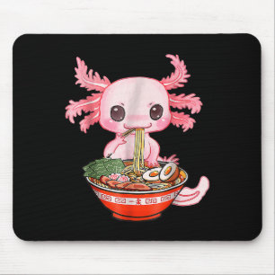 Kawaii Axolotl Ramen Food Japanisch Funny Graphen  Mousepad
