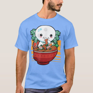 Kawaii Axolotl Ramen Japanese Anime Gift Kids Girl T-Shirt