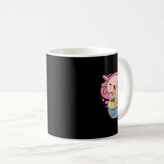 Kawaii Axolotl Ramen Japanisch Anime Noodle Kinder Kaffeetasse (VorderseiteRechts)