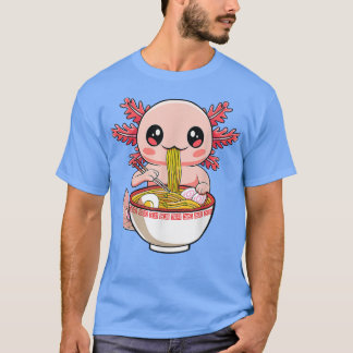 Kawaii Axolotl Ramen Noodles Japanese Anime Otaku  T-Shirt