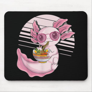 Kawaii Axolotl Ramen Noodles Japanese Food Anime G Mousepad